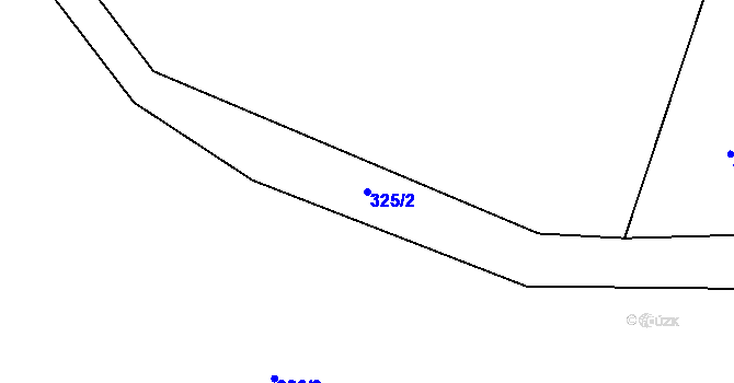 Parcela st. 325/2 v KÚ Rudoltice u Vrchotových Janovic, Katastrální mapa