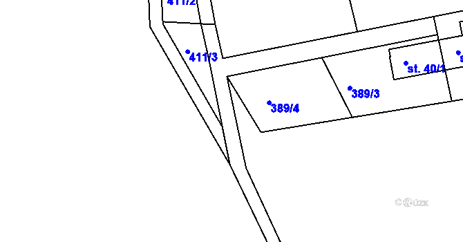 Parcela st. 536/3 v KÚ Rudoltice u Vrchotových Janovic, Katastrální mapa