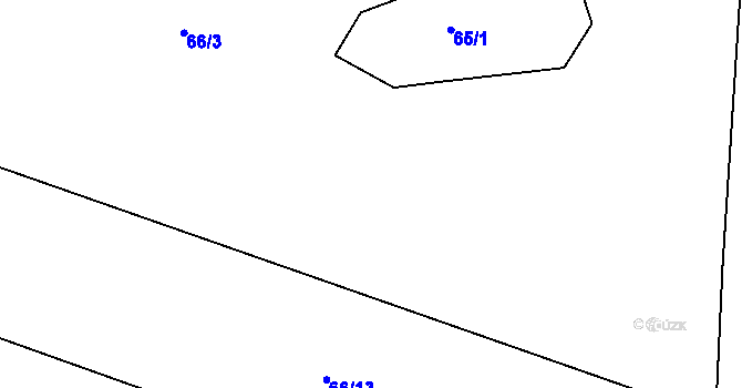 Parcela st. 66/8 v KÚ Vrchotovy Janovice, Katastrální mapa