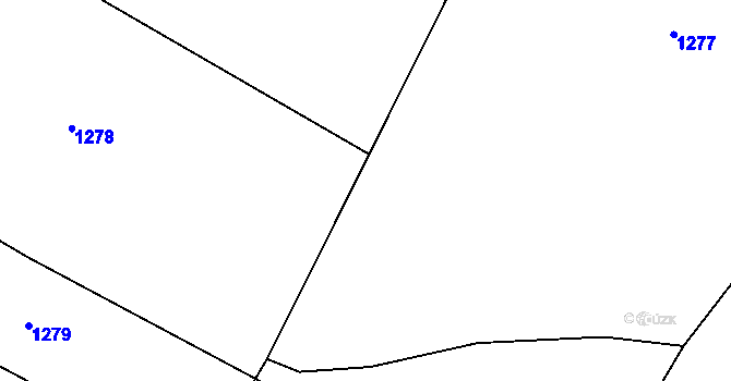Parcela st. 308/4 v KÚ Vrchovina, Katastrální mapa