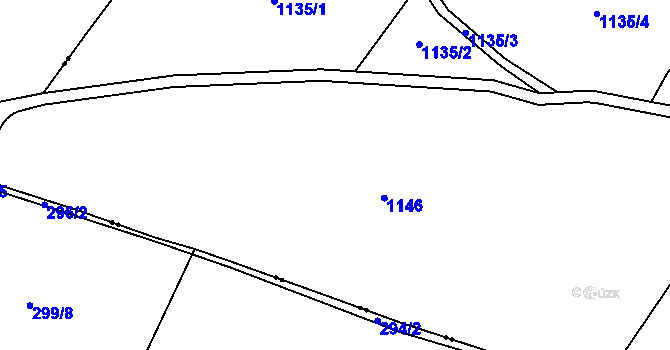Parcela st. 935/10 v KÚ Vrchovina, Katastrální mapa