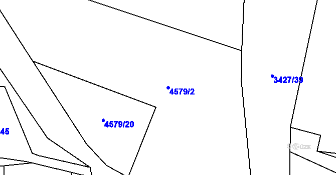 Parcela st. 4579/2 v KÚ Vroutek, Katastrální mapa