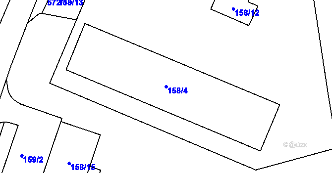 Parcela st. 158/4 v KÚ Vrskmaň, Katastrální mapa