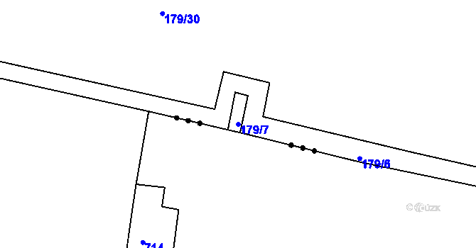 Parcela st. 179/7 v KÚ Vrskmaň, Katastrální mapa