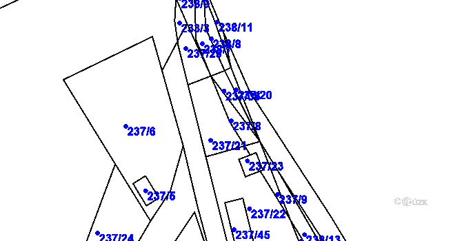 Parcela st. 237/8 v KÚ Vrskmaň, Katastrální mapa