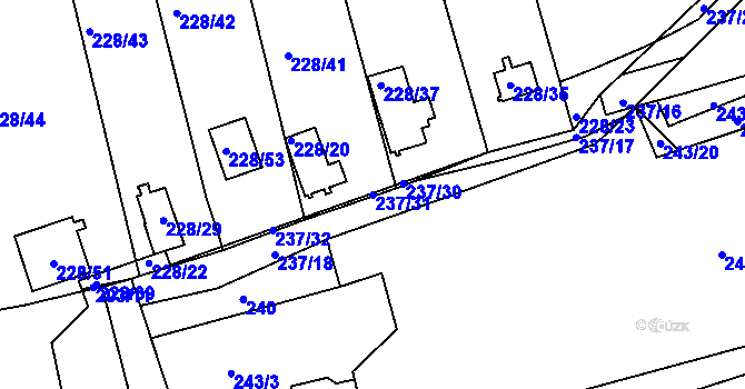 Parcela st. 237/31 v KÚ Vrskmaň, Katastrální mapa