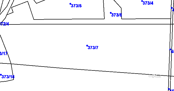 Parcela st. 373/7 v KÚ Vrskmaň, Katastrální mapa
