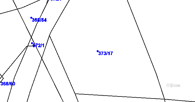 Parcela st. 373/17 v KÚ Vrskmaň, Katastrální mapa