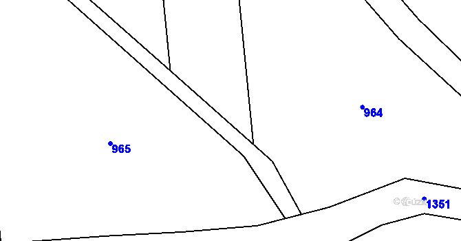 Parcela st. 100/3 v KÚ Vršovice u Loun, Katastrální mapa