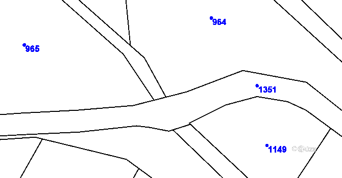 Parcela st. 100/4 v KÚ Vršovice u Loun, Katastrální mapa