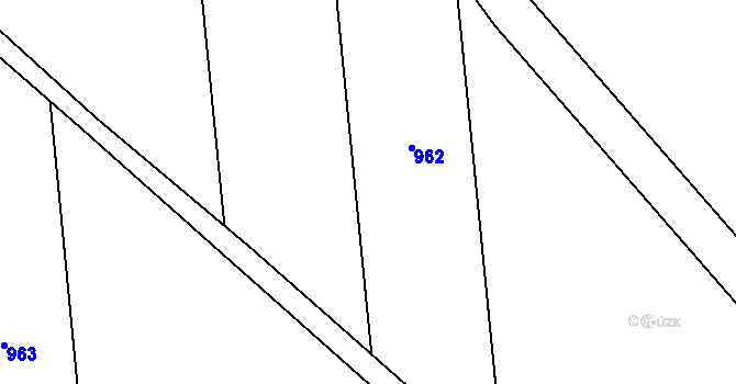 Parcela st. 100/6 v KÚ Vršovice u Loun, Katastrální mapa