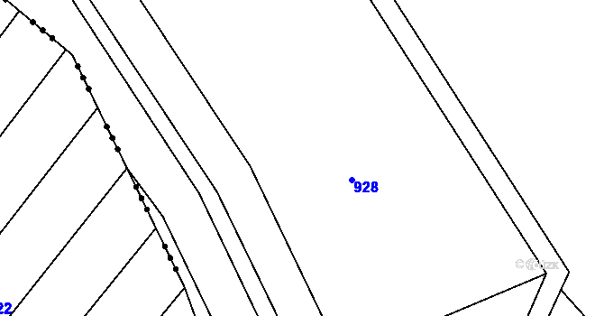 Parcela st. 202/5 v KÚ Vršovice u Loun, Katastrální mapa