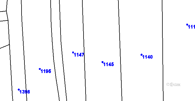 Parcela st. 540/3 v KÚ Vršovice u Loun, Katastrální mapa