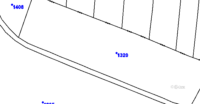Parcela st. 660/13 v KÚ Vršovice u Loun, Katastrální mapa