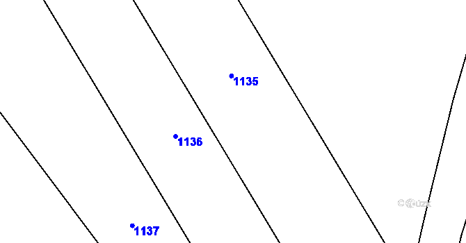 Parcela st. 670/11 v KÚ Vršovice u Loun, Katastrální mapa