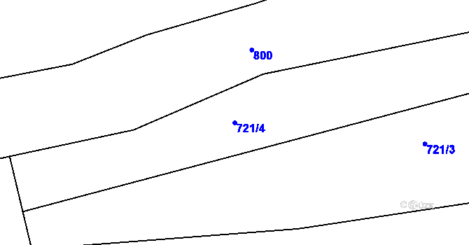 Parcela st. 721/4 v KÚ Vršovice u Loun, Katastrální mapa