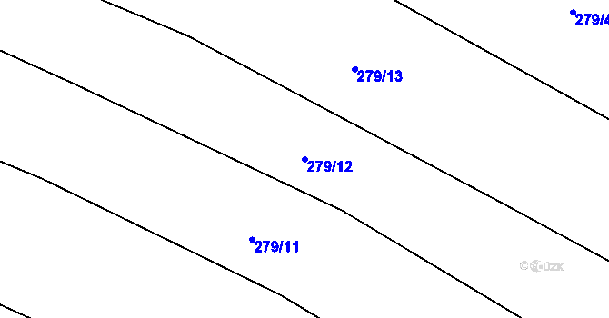 Parcela st. 279/12 v KÚ Vršovice u Opavy, Katastrální mapa