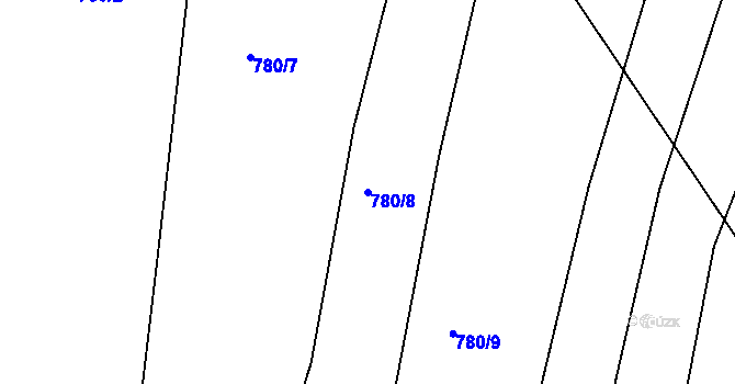 Parcela st. 780/8 v KÚ Vršovice u Opavy, Katastrální mapa