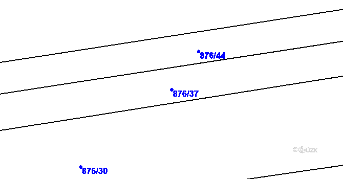 Parcela st. 876/37 v KÚ Vršovice u Opavy, Katastrální mapa