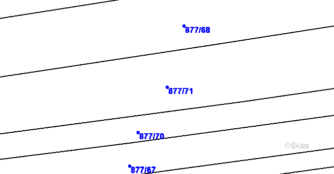 Parcela st. 877/71 v KÚ Vršovice u Opavy, Katastrální mapa