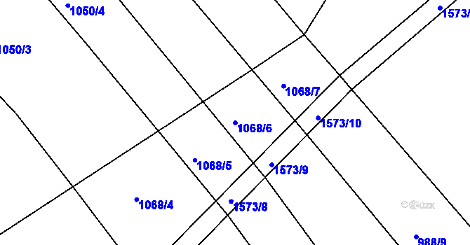 Parcela st. 1068/6 v KÚ Vršovice u Opavy, Katastrální mapa