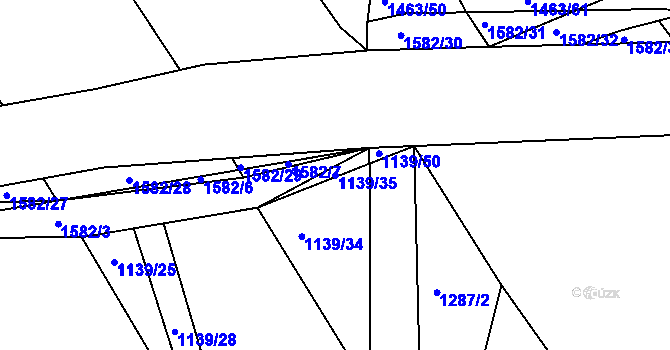 Parcela st. 1139/35 v KÚ Vršovice u Opavy, Katastrální mapa