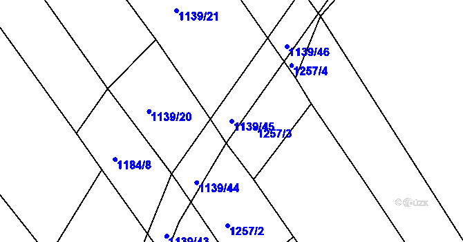 Parcela st. 1139/45 v KÚ Vršovice u Opavy, Katastrální mapa