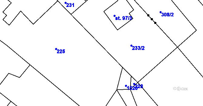 Parcela st. 227 v KÚ Vršovice u Opavy, Katastrální mapa