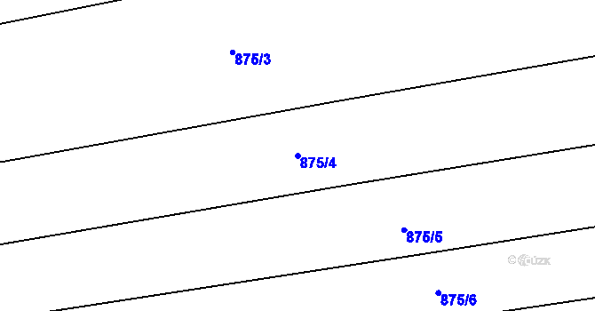 Parcela st. 875/4 v KÚ Vršovice u Opavy, Katastrální mapa