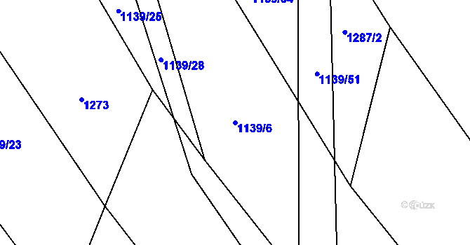 Parcela st. 1139/6 v KÚ Vršovice u Opavy, Katastrální mapa