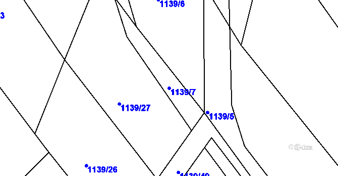 Parcela st. 1139/7 v KÚ Vršovice u Opavy, Katastrální mapa