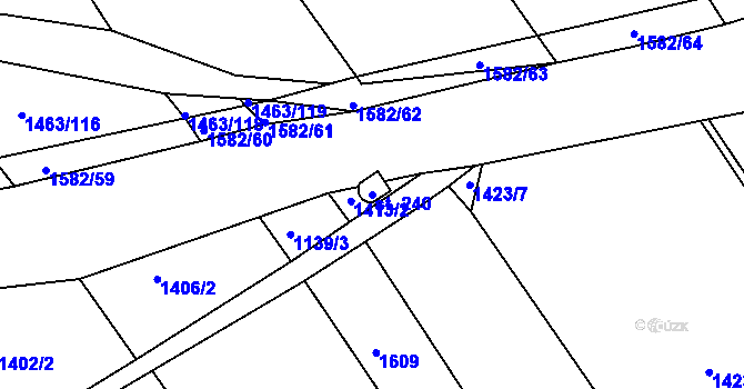 Parcela st. 240 v KÚ Vršovice u Opavy, Katastrální mapa