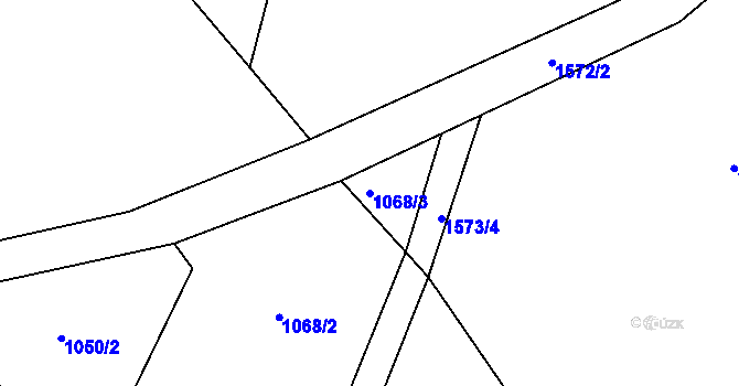 Parcela st. 1068/3 v KÚ Vršovice u Opavy, Katastrální mapa
