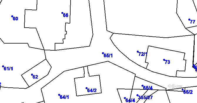 Parcela st. 65 v KÚ Vršovka, Katastrální mapa
