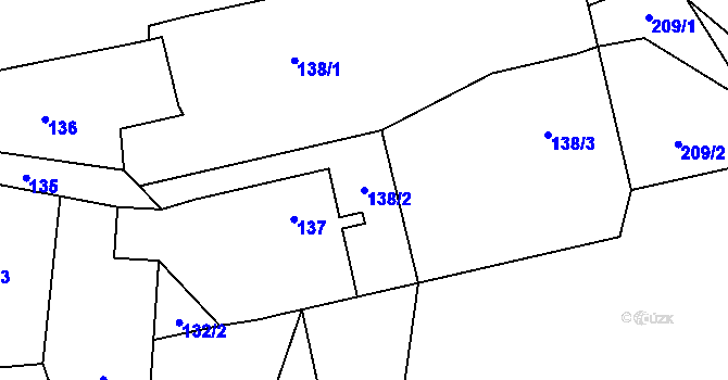 Parcela st. 138/2 v KÚ Vršovka, Katastrální mapa