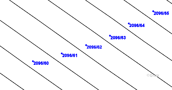 Parcela st. 2096/62 v KÚ Vřesina u Bílovce, Katastrální mapa