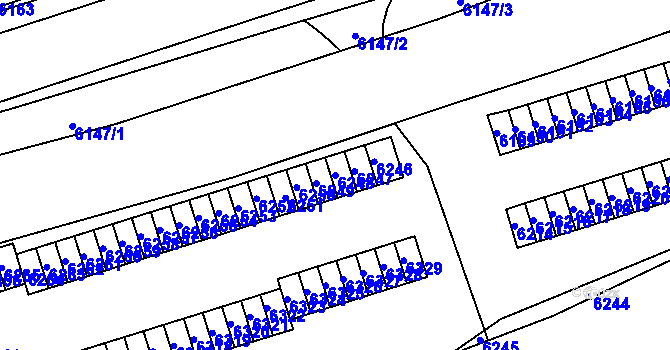 Parcela st. 6248 v KÚ Vsetín, Katastrální mapa