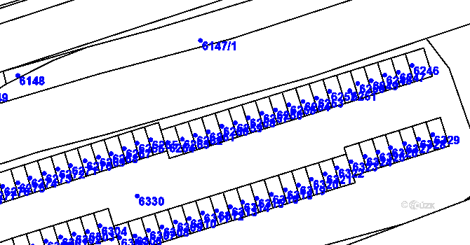 Parcela st. 6259 v KÚ Vsetín, Katastrální mapa