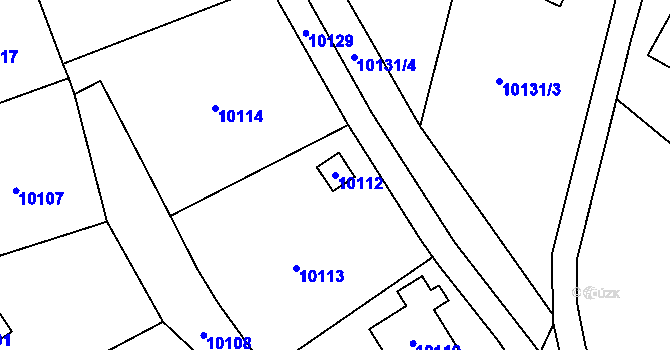Parcela st. 10112 v KÚ Vsetín, Katastrální mapa