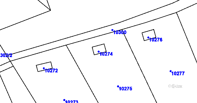 Parcela st. 10274 v KÚ Vsetín, Katastrální mapa