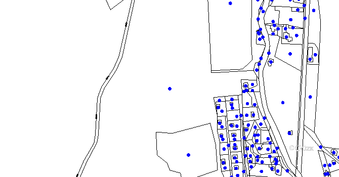 Parcela st. 13121 v KÚ Vsetín, Katastrální mapa