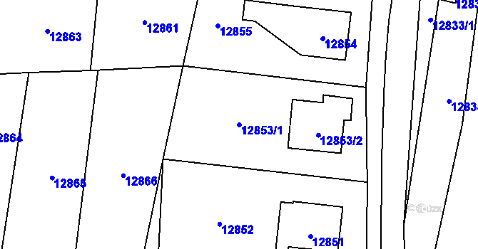 Parcela st. 12853/1 v KÚ Vsetín, Katastrální mapa
