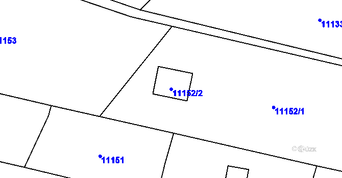 Parcela st. 11152/2 v KÚ Vsetín, Katastrální mapa