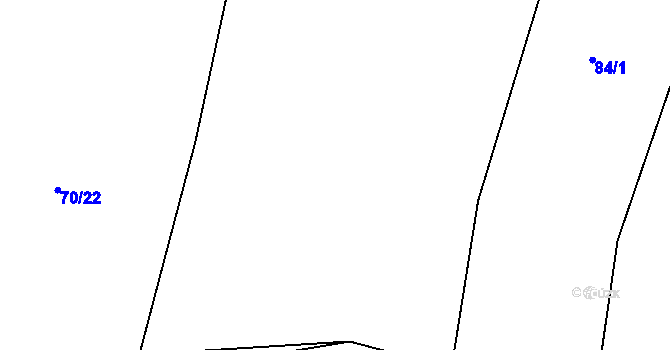 Parcela st. 70/5 v KÚ Rokytnice u Vsetína, Katastrální mapa