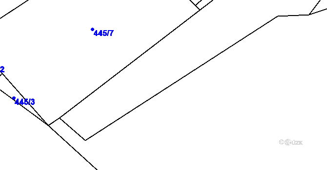 Parcela st. 444/3 v KÚ Rokytnice u Vsetína, Katastrální mapa