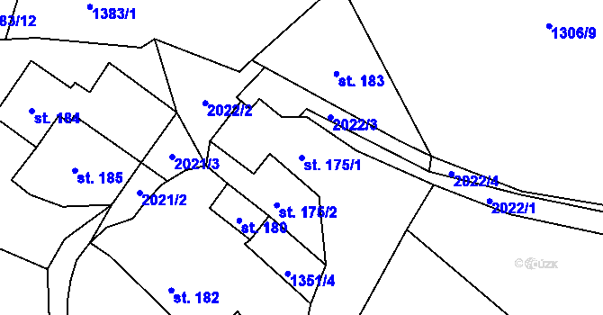 Parcela st. 175/1 v KÚ Rokytnice u Vsetína, Katastrální mapa