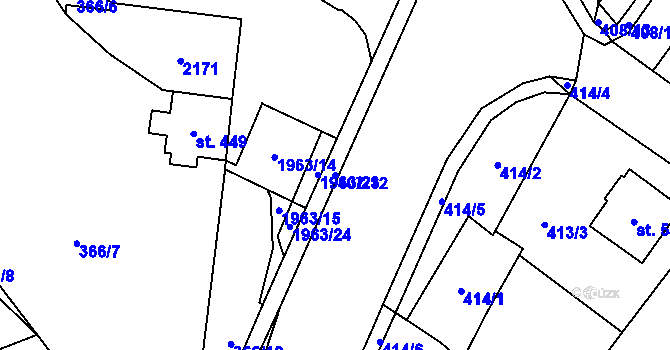 Parcela st. 407/12 v KÚ Rokytnice u Vsetína, Katastrální mapa