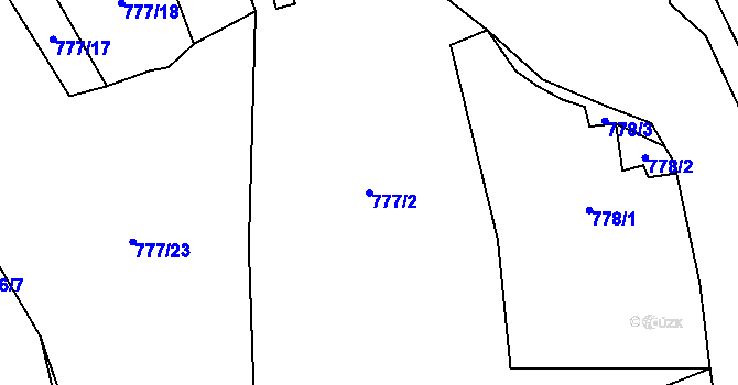 Parcela st. 777/2 v KÚ Jasenka, Katastrální mapa