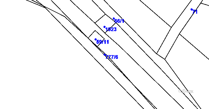 Parcela st. 777/6 v KÚ Jasenka, Katastrální mapa