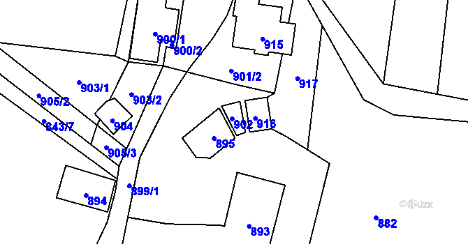 Parcela st. 902 v KÚ Jasenka, Katastrální mapa